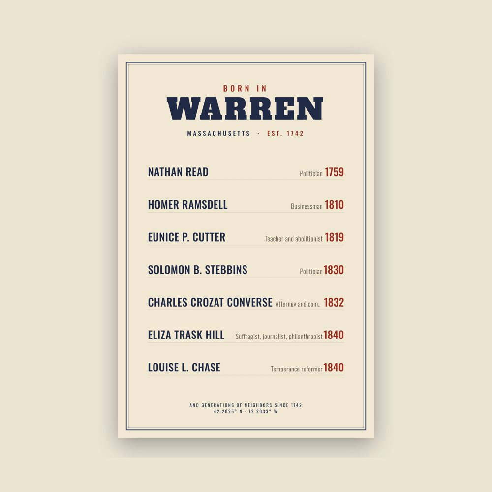 Warren “Born In” Poster