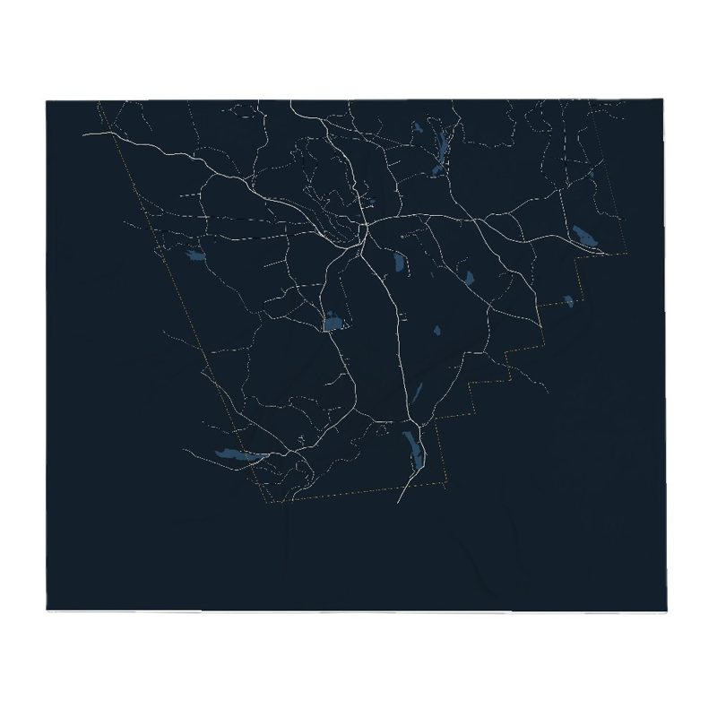 Warwick Street Map Throw Blanket