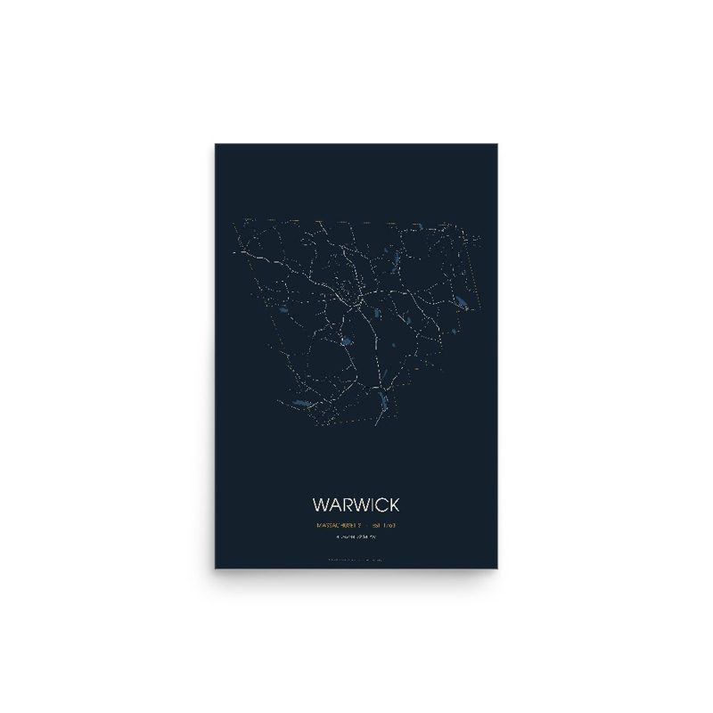 Warwick Street Map Poster · Midnight