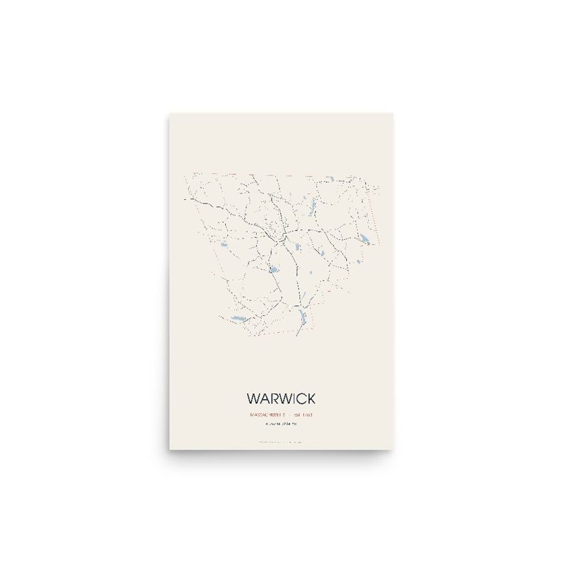 Warwick Street Map Poster · Linen