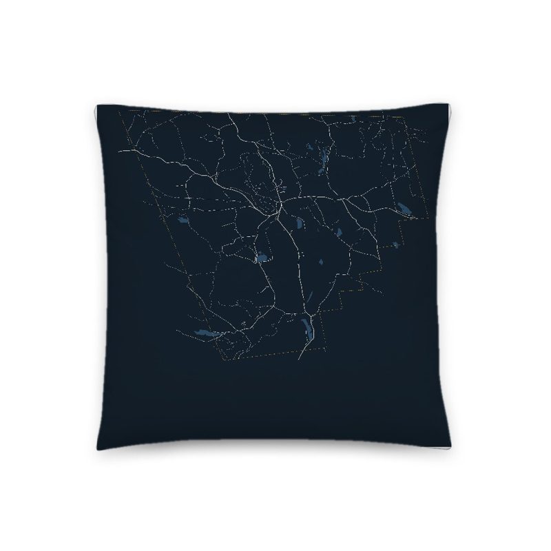 Warwick Map Throw Pillow