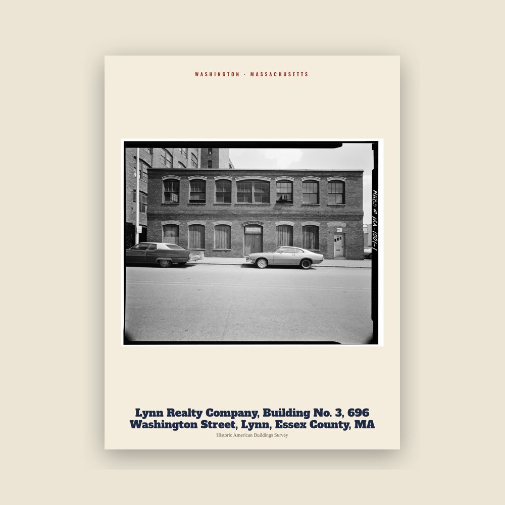 Washington Lynn Realty Company, Building No. 3, 696 Washington Street, Lynn, Essex County, MA Archive Print