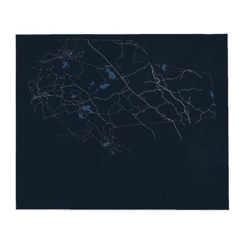 Washington Street Map Throw Blanket