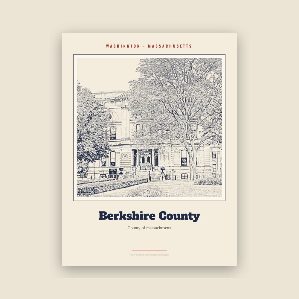 Washington Berkshire County Landmark Print