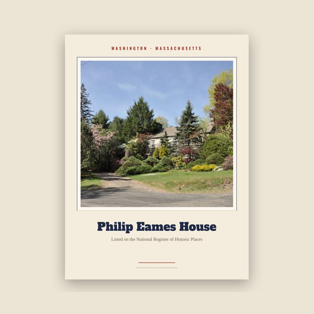 Washington Philip Eames House Landmark Print