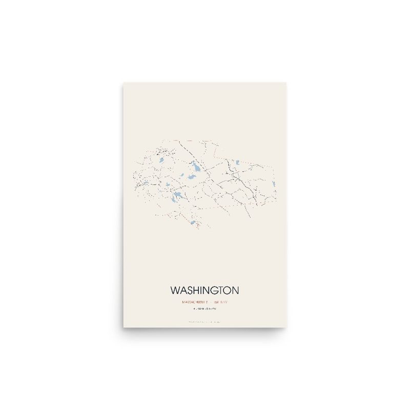 Washington Street Map Poster · Linen