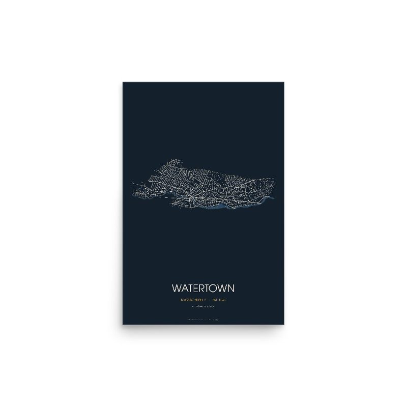 Watertown Street Map Poster · Midnight