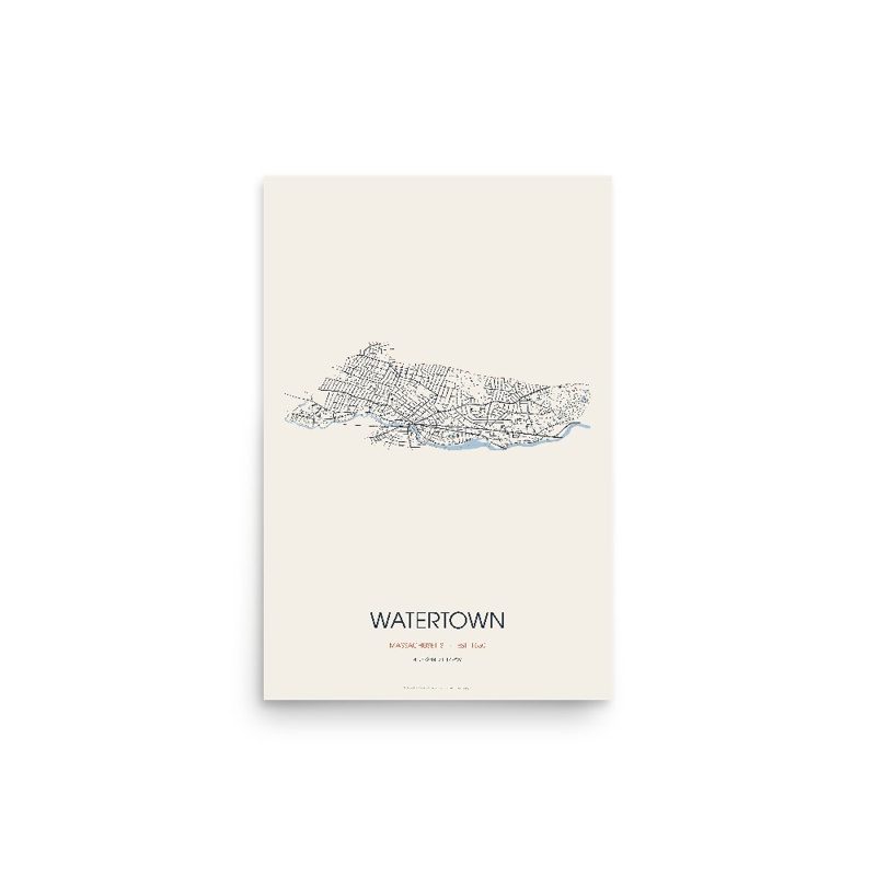 Watertown Street Map Poster · Linen
