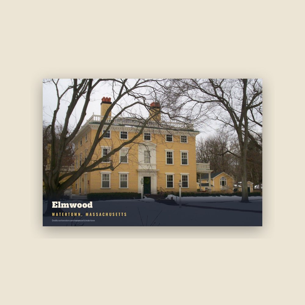 Watertown Elmwood Postcard