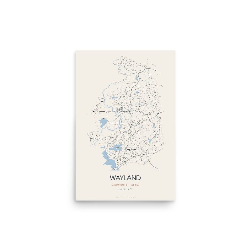 Wayland Street Map Poster · Linen
