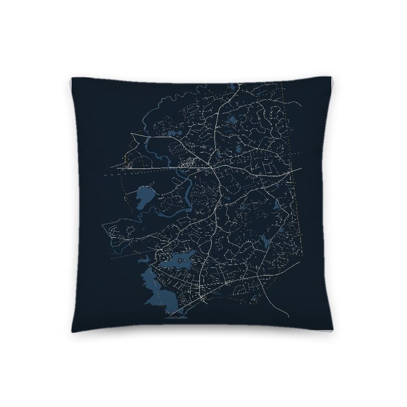 Wayland Map Throw Pillow
