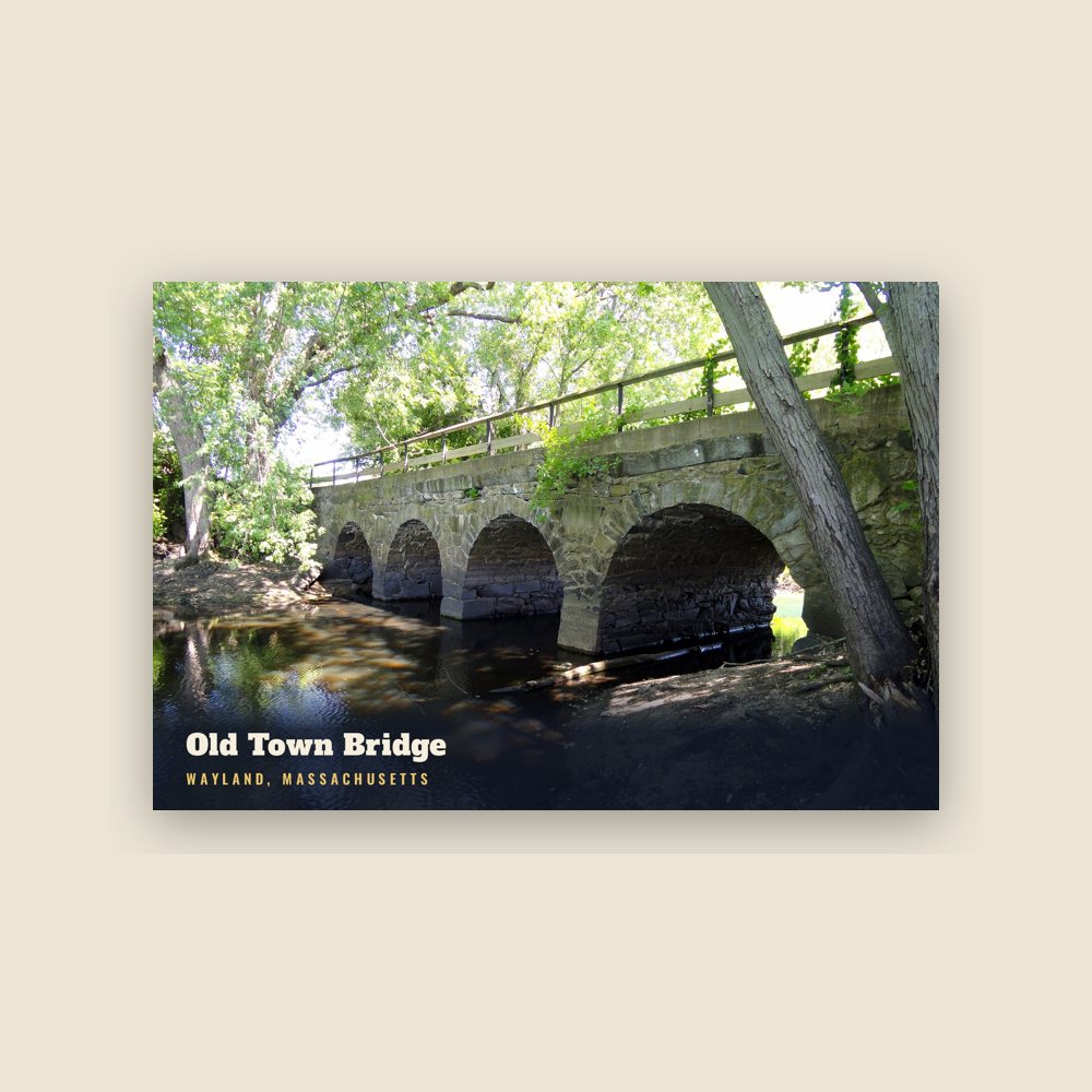 Wayland Old Town Bridge Postcard