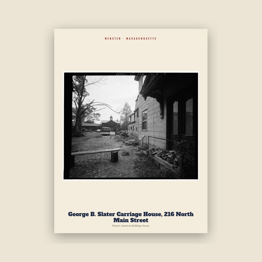 Webster George B. Slater Carriage House, 216 North Main Street Archive Print