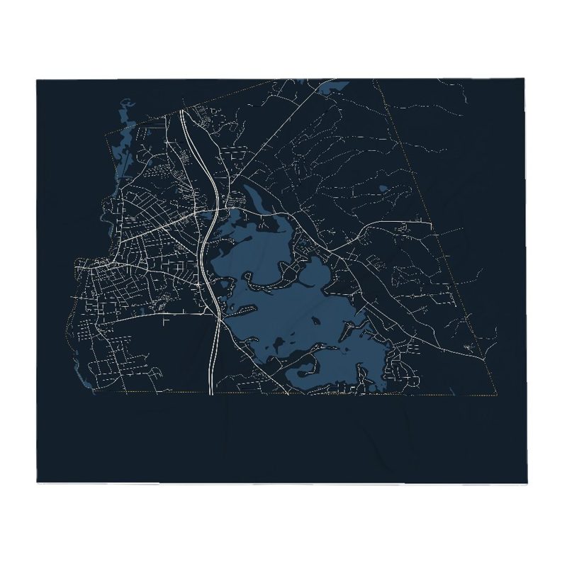 Webster Street Map Throw Blanket