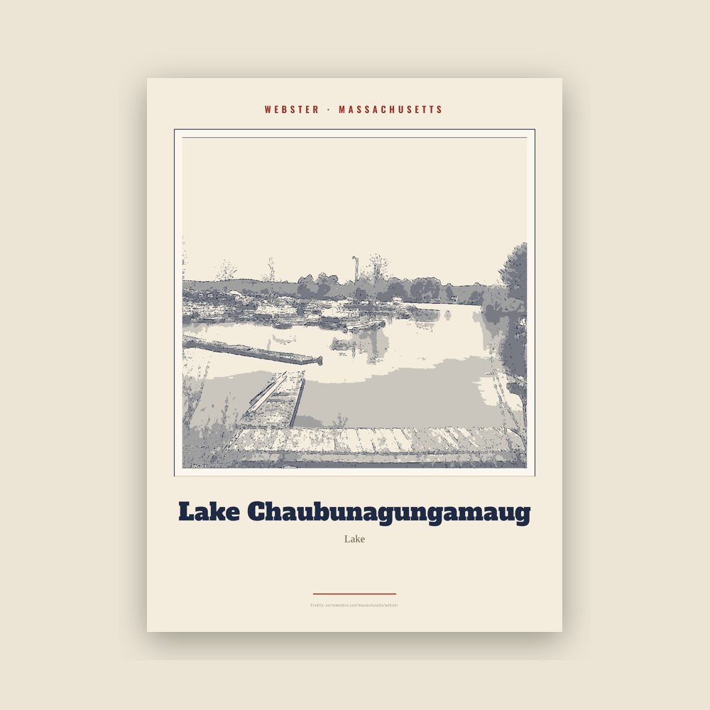Webster Lake Chaubunagungamaug Landmark Print