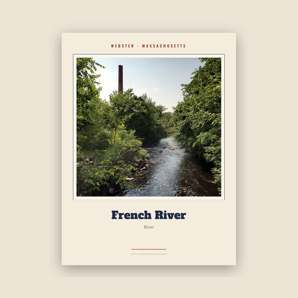 Webster French River Landmark Print