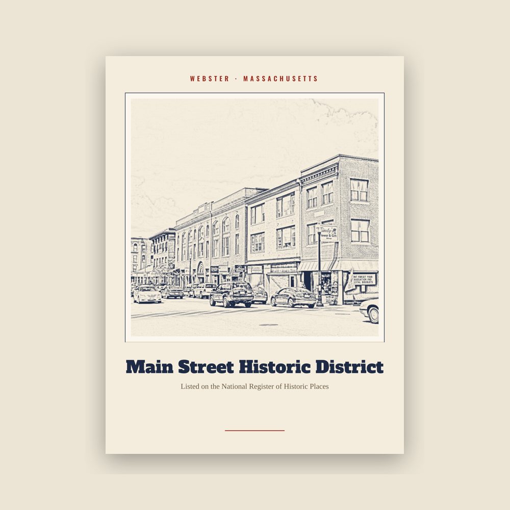 Webster Main Street Historic District Landmark Print