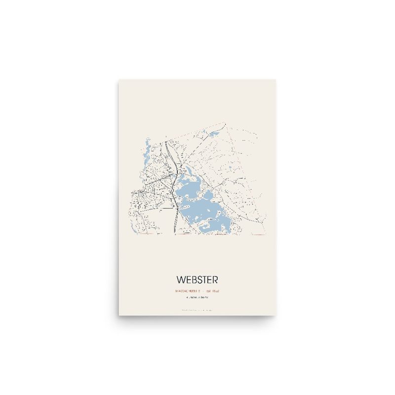 Webster Street Map Poster · Linen