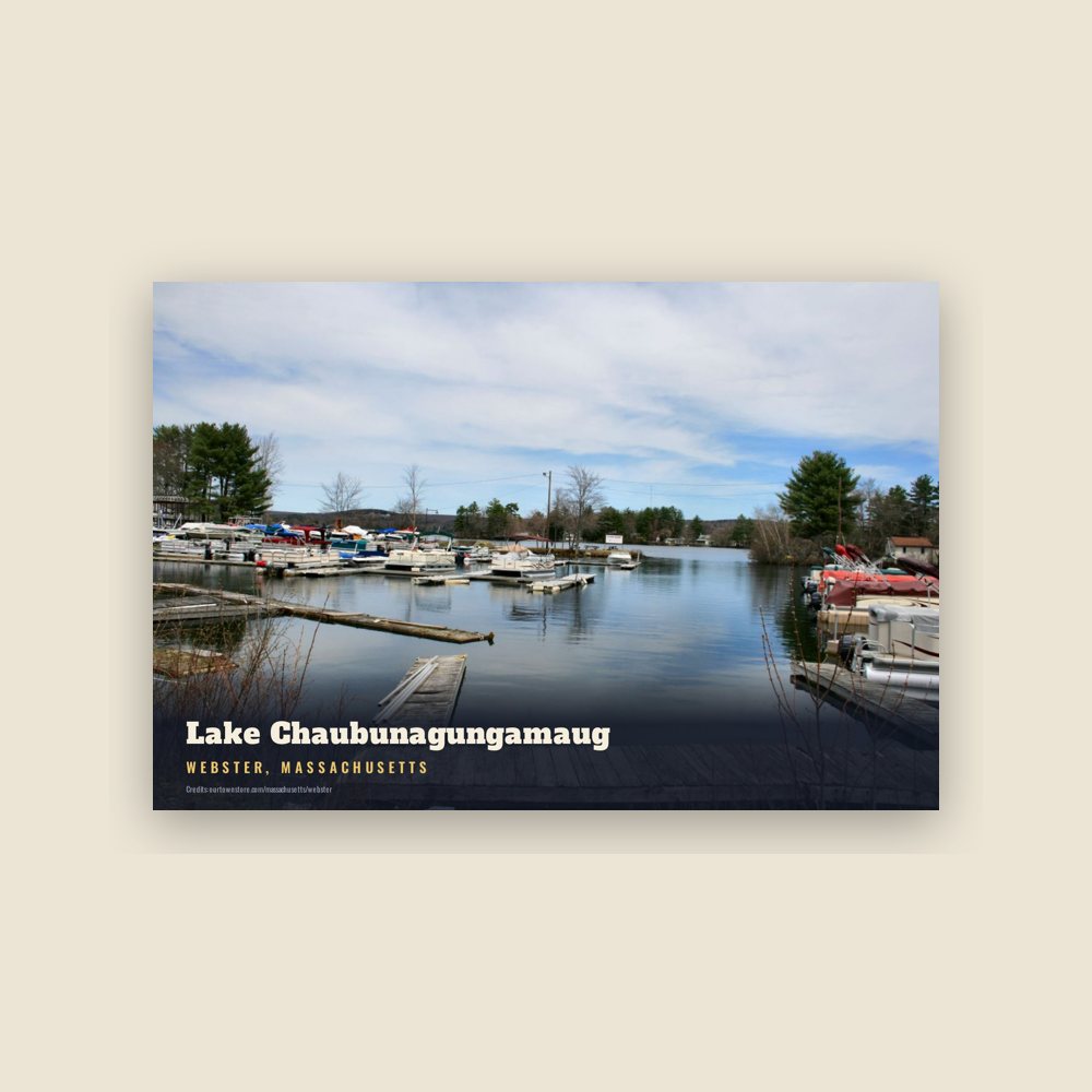 Webster Lake Chaubunagungamaug Postcard