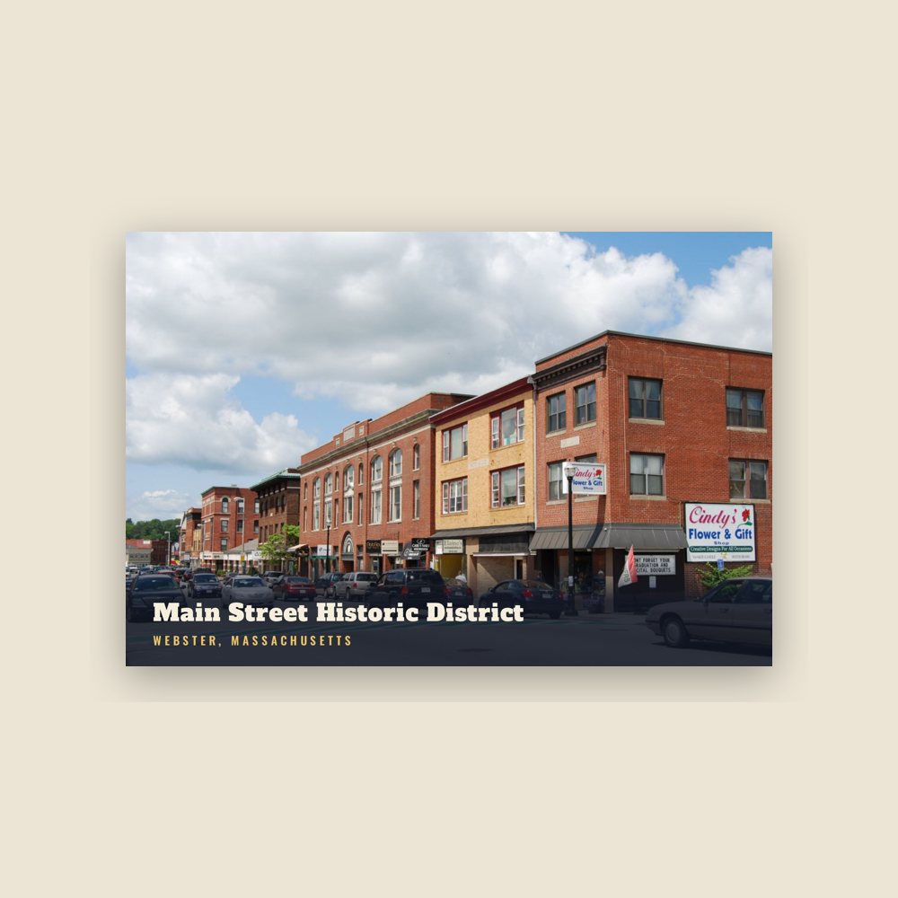 Webster Main Street Historic District Postcard