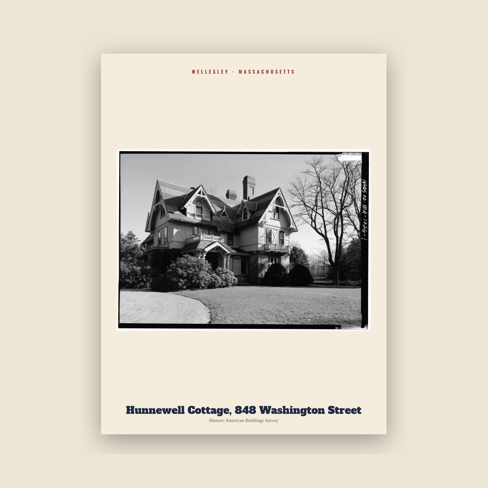 Wellesley Hunnewell Cottage, 848 Washington Street Archive Print