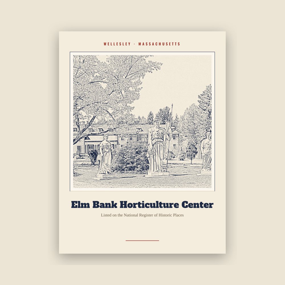 Wellesley Elm Bank Horticulture Center Landmark Print