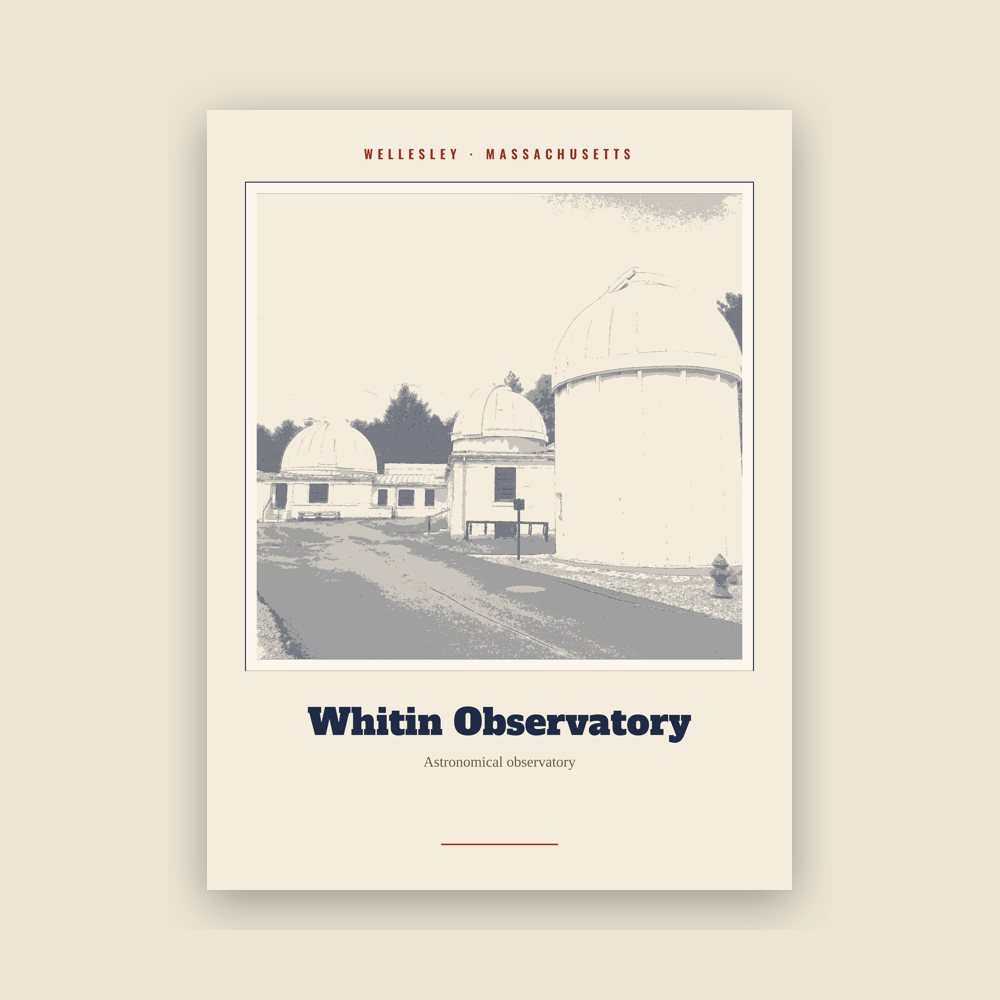Wellesley Whitin Observatory Landmark Print