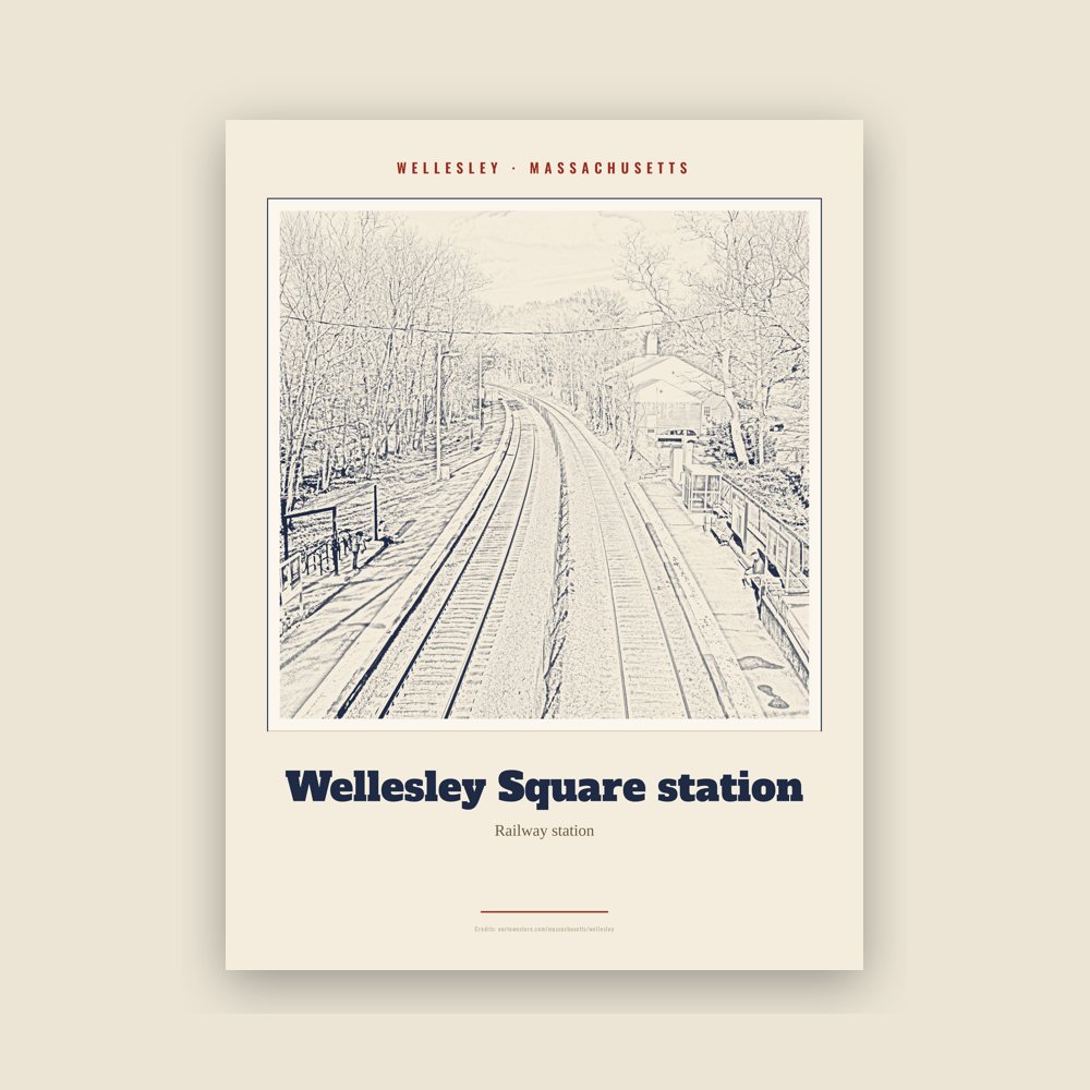 Wellesley Wellesley Square station Landmark Print