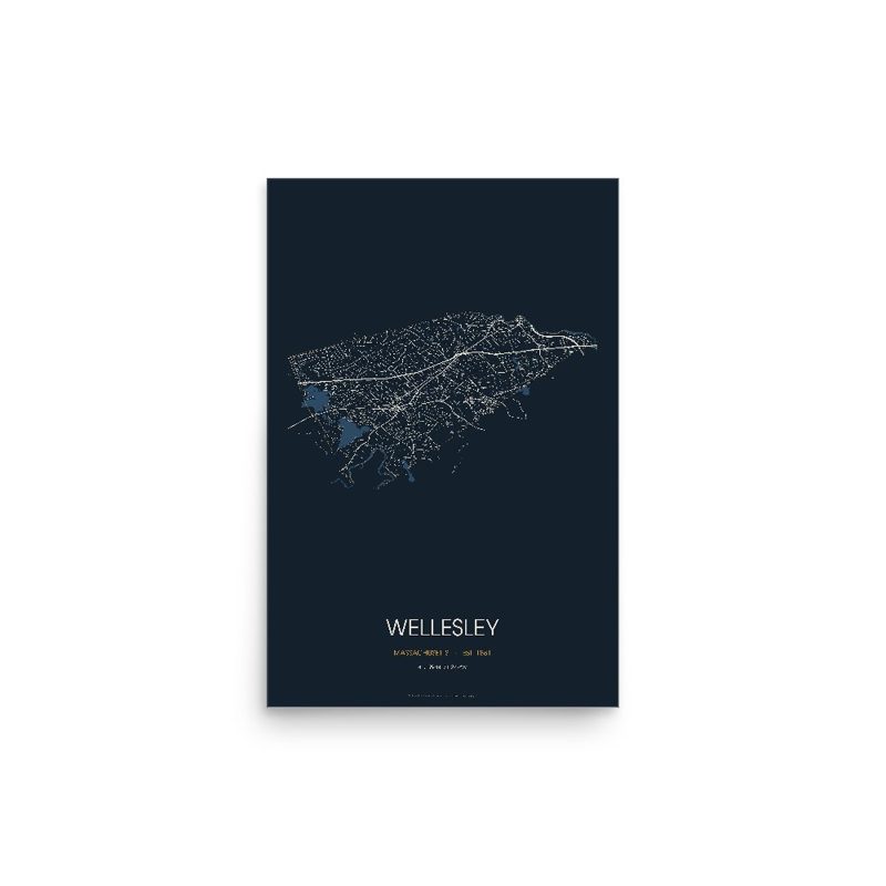 Wellesley Street Map Poster · Midnight