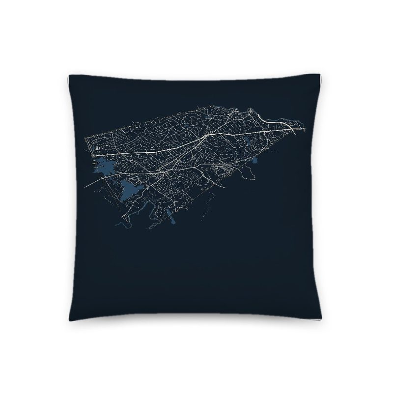 Wellesley Map Throw Pillow