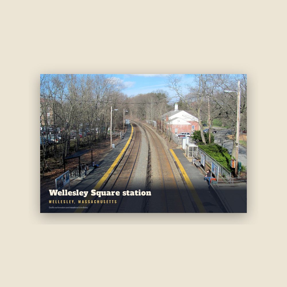 Wellesley Wellesley Square station Postcard