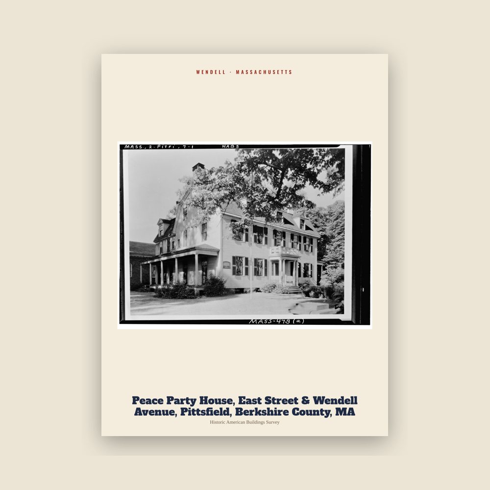 Wendell Peace Party House, East Street & Wendell Avenue, Pittsfield, Berkshire County, MA Archive Print