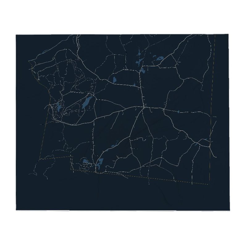 Wendell Street Map Throw Blanket