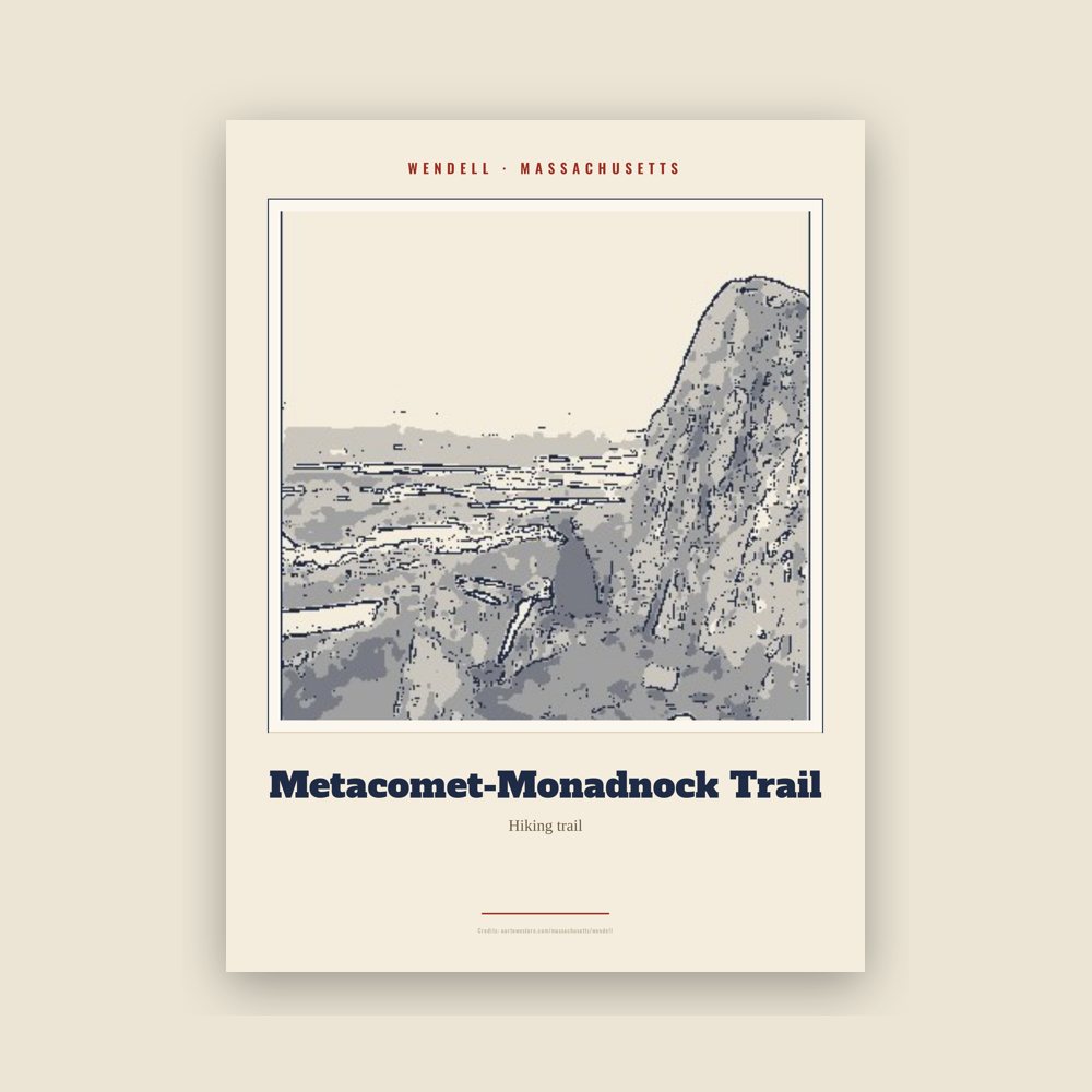 Wendell Metacomet-Monadnock Trail Landmark Print