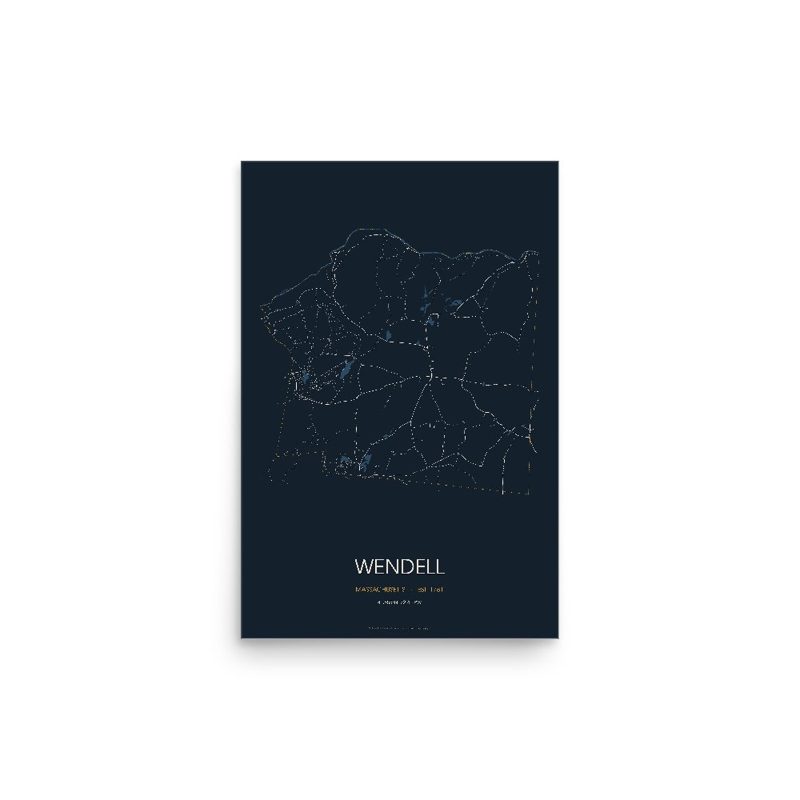 Wendell Street Map Poster · Midnight