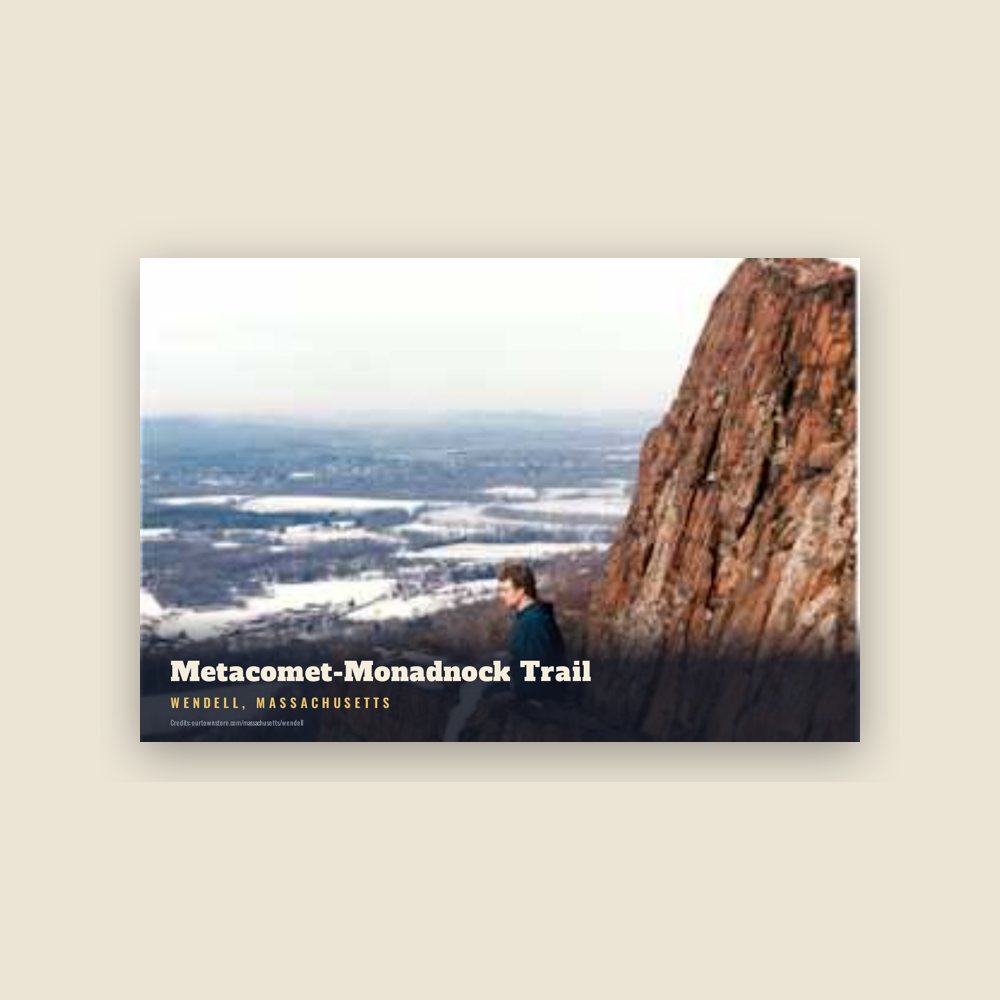 Wendell Metacomet-Monadnock Trail Postcard