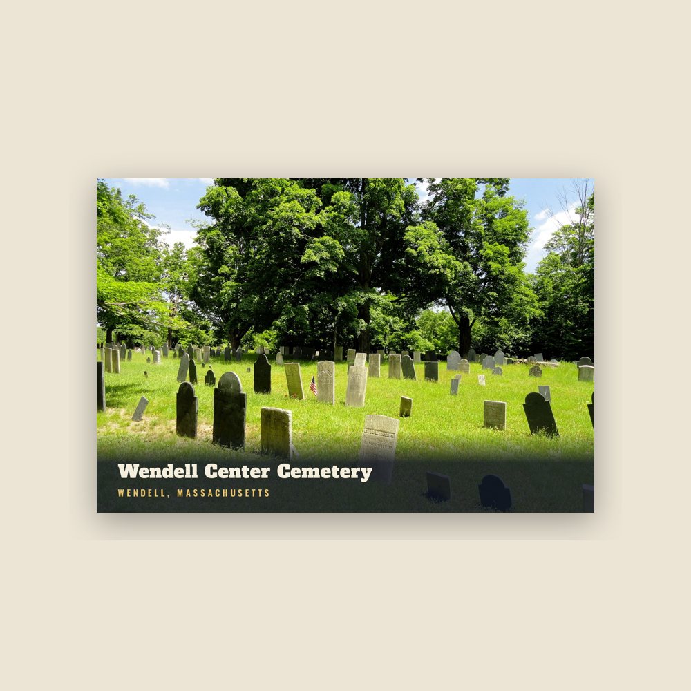 Wendell Wendell Center Cemetery Postcard