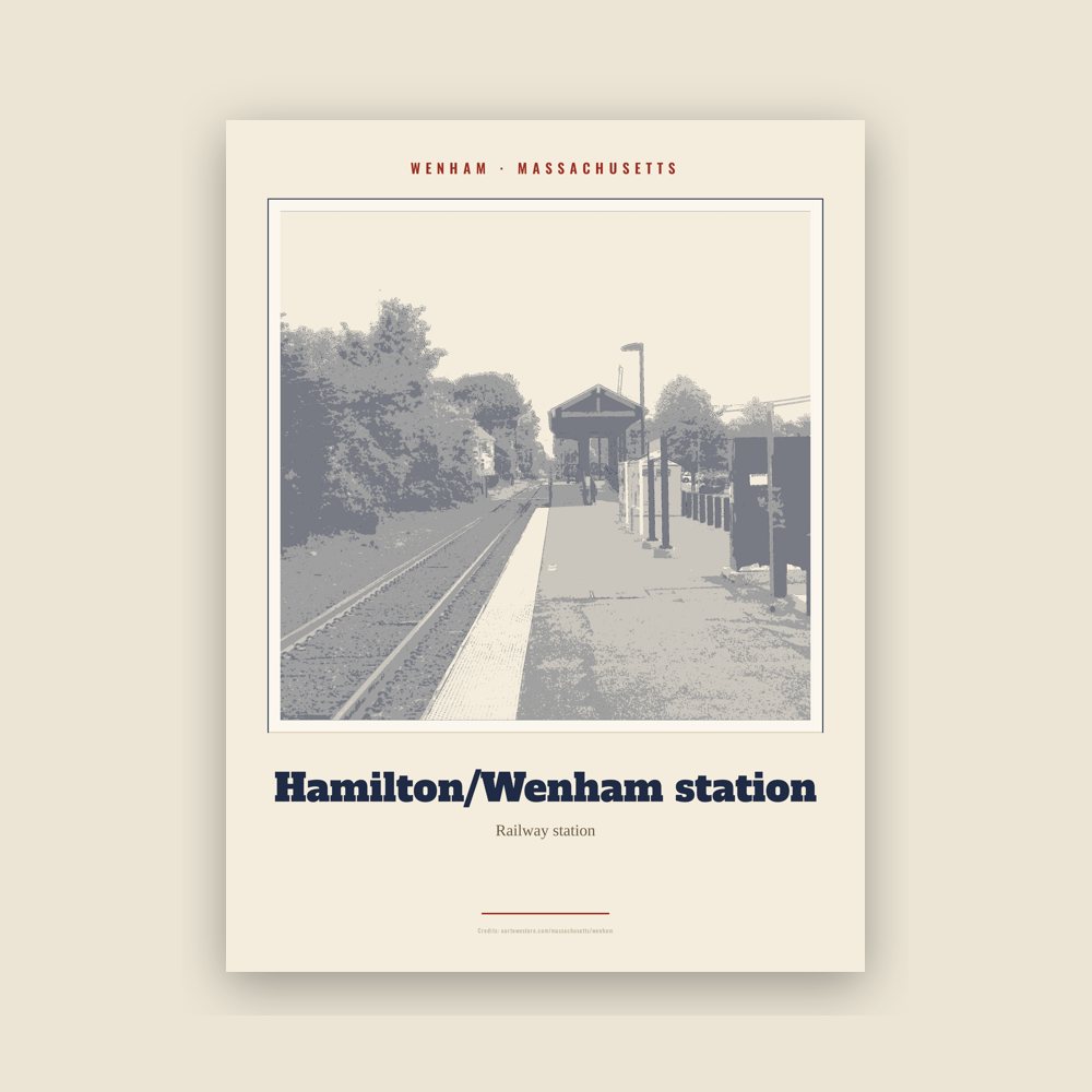 Wenham Hamilton/Wenham station Landmark Print