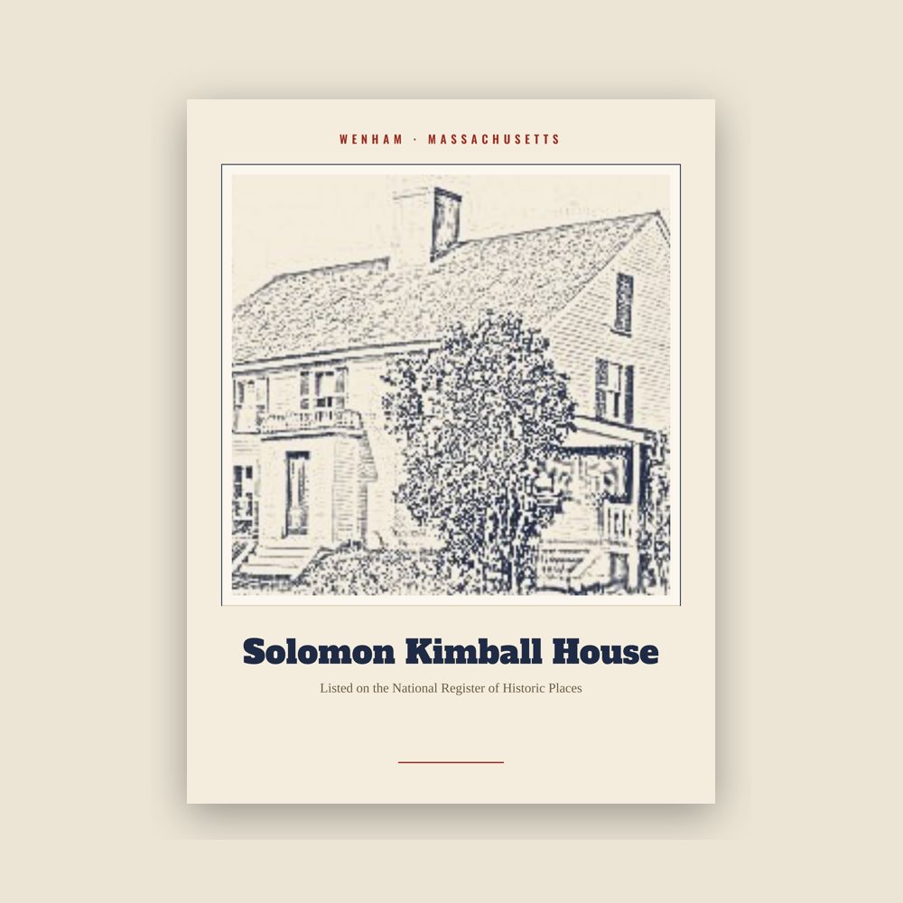 Wenham Solomon Kimball House Landmark Print