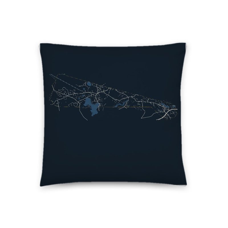 Wenham Map Throw Pillow