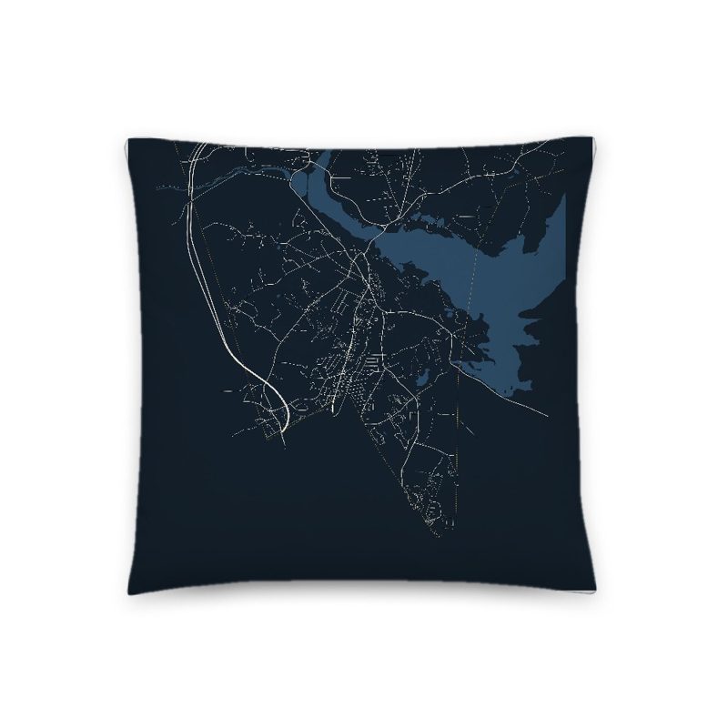 West Boylston Map Throw Pillow