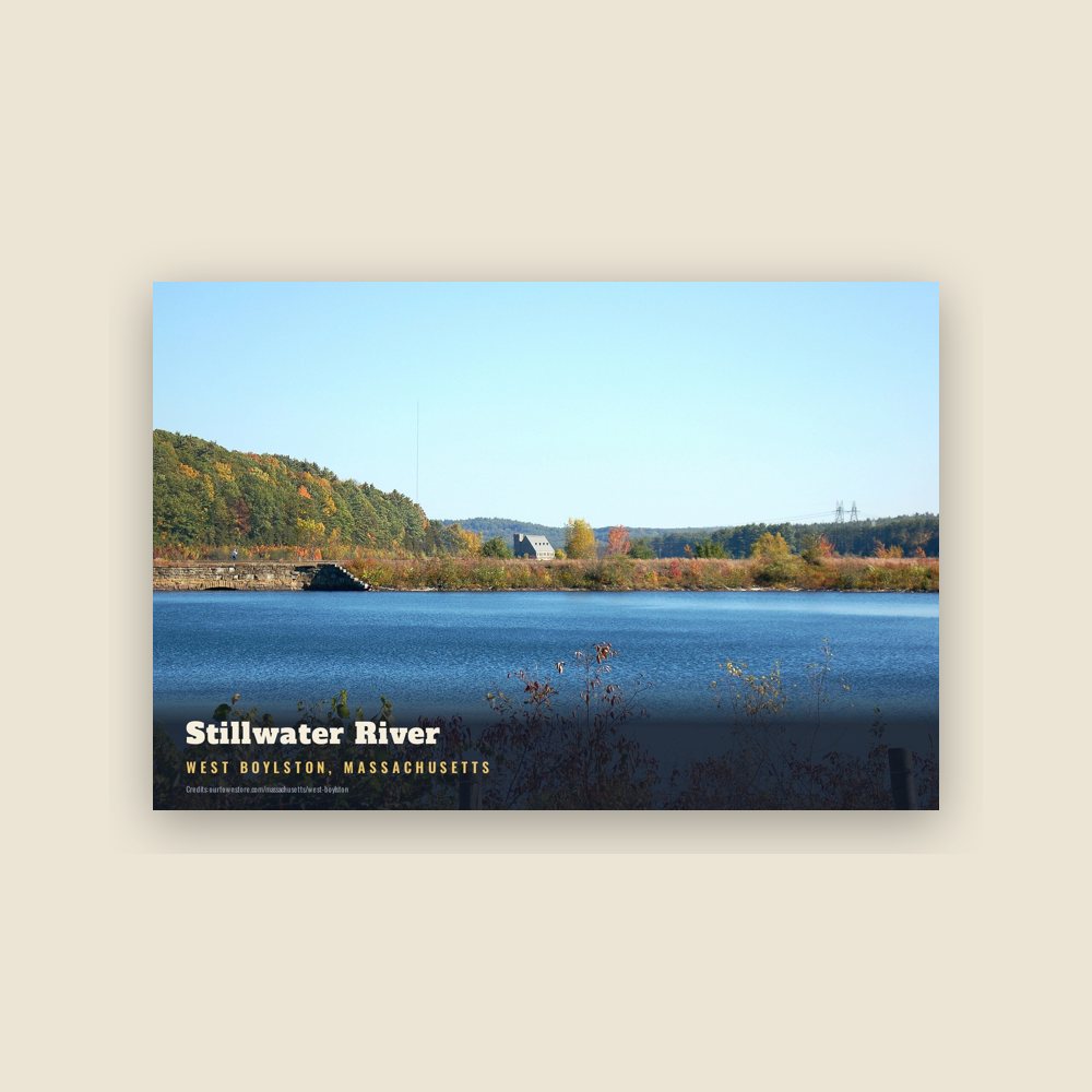 West Boylston Stillwater River Postcard