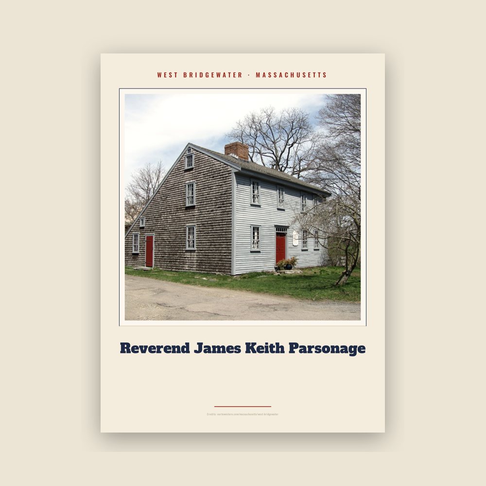 West Bridgewater Reverend James Keith Parsonage Landmark Print