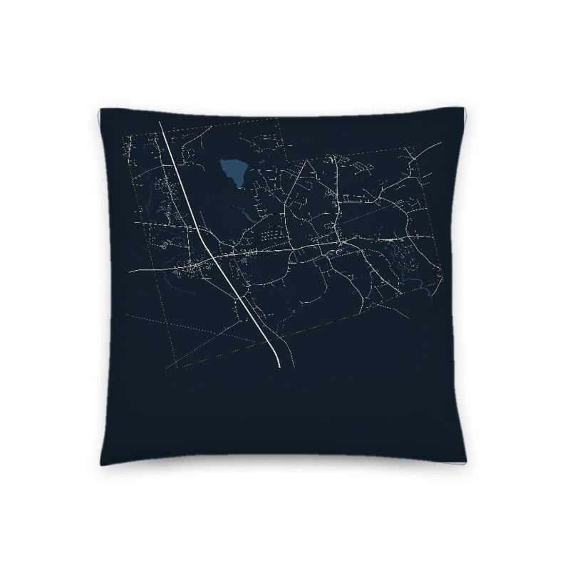 West Bridgewater Map Throw Pillow