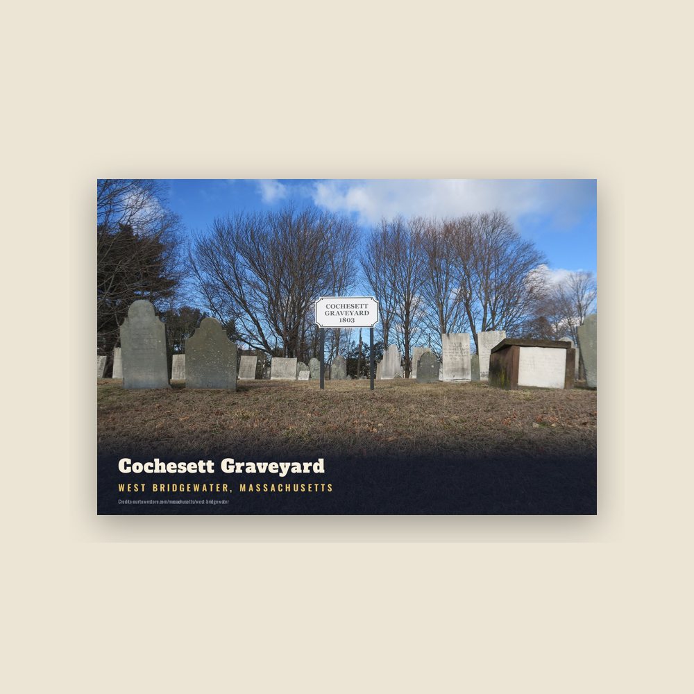 West Bridgewater Cochesett Graveyard Postcard