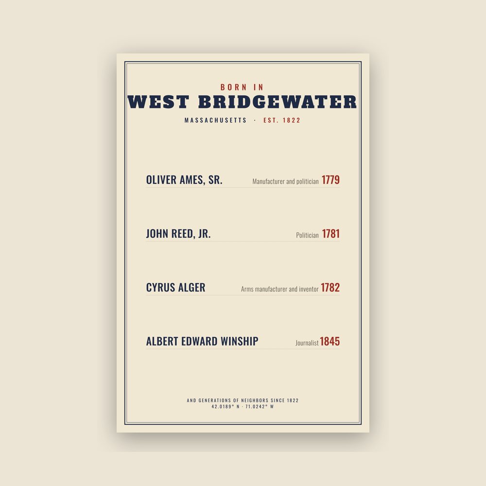 West Bridgewater “Born In” Poster