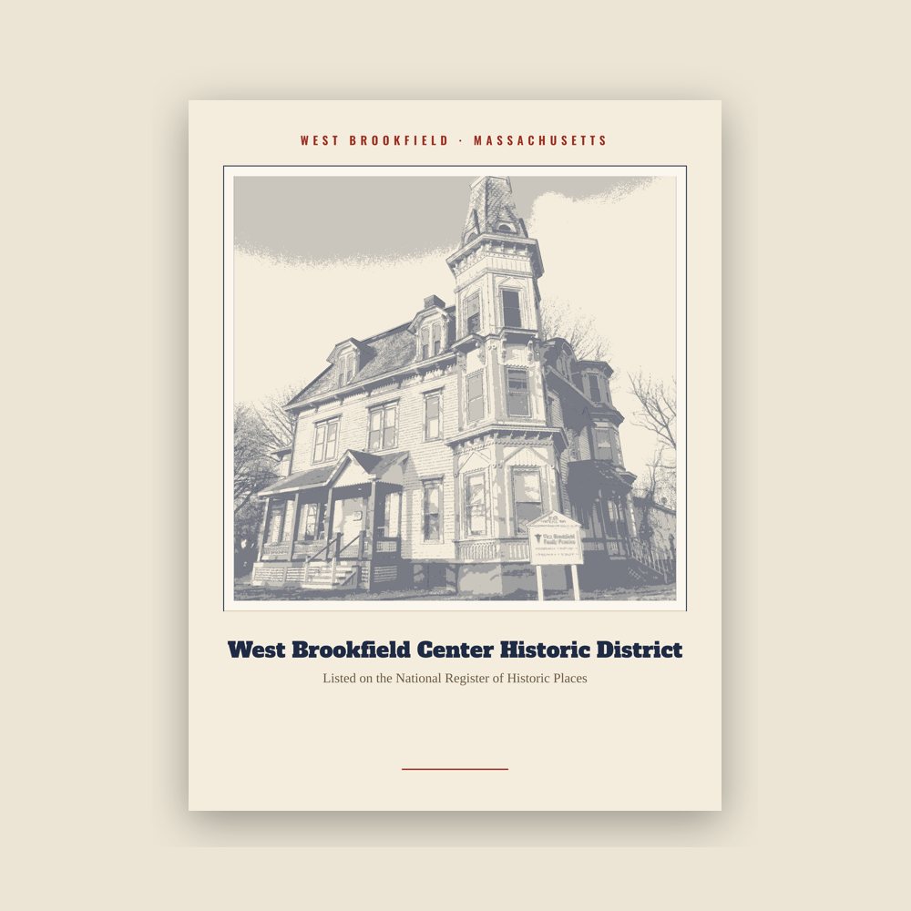 West Brookfield West Brookfield Center Historic District Landmark Print