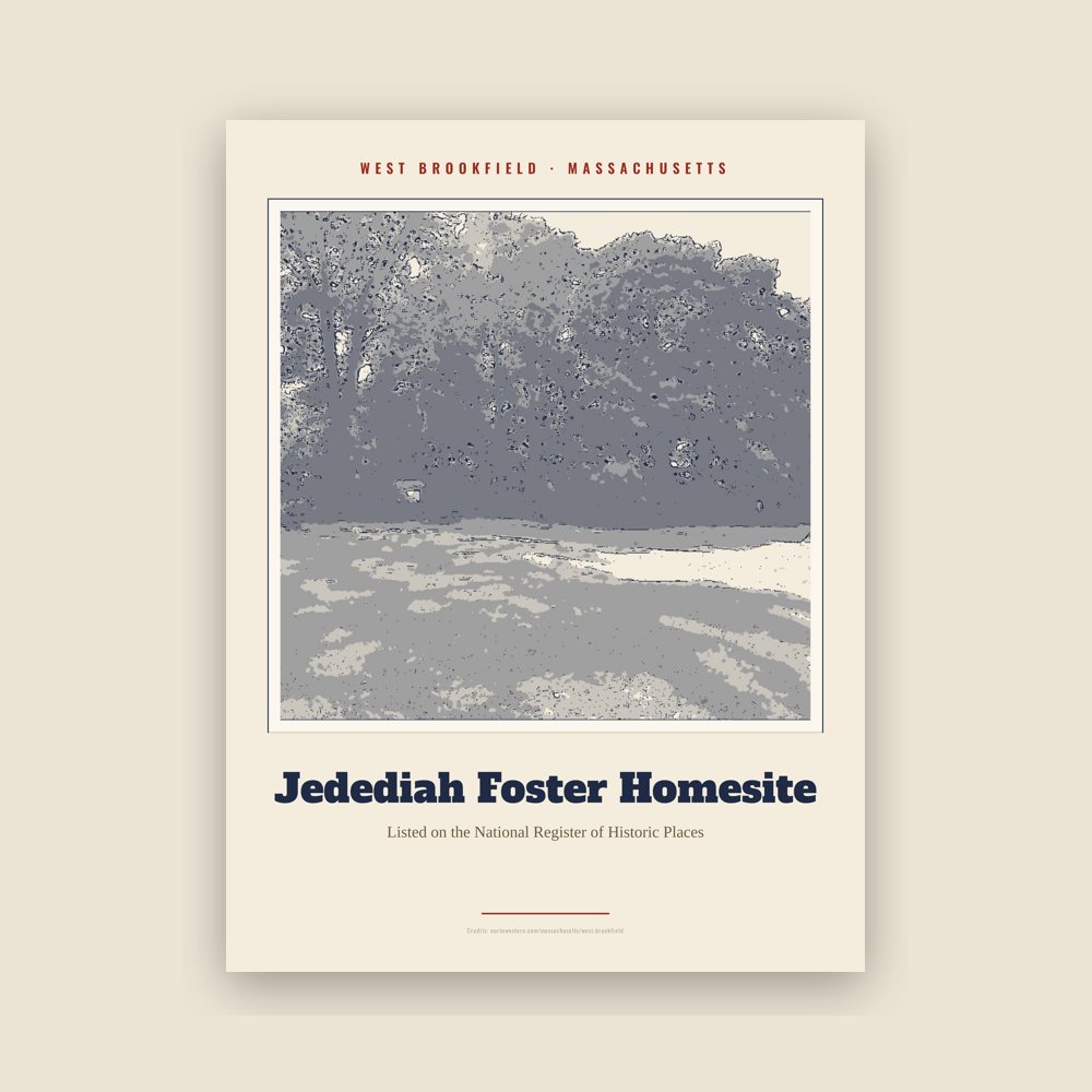West Brookfield Jedediah Foster Homesite Landmark Print