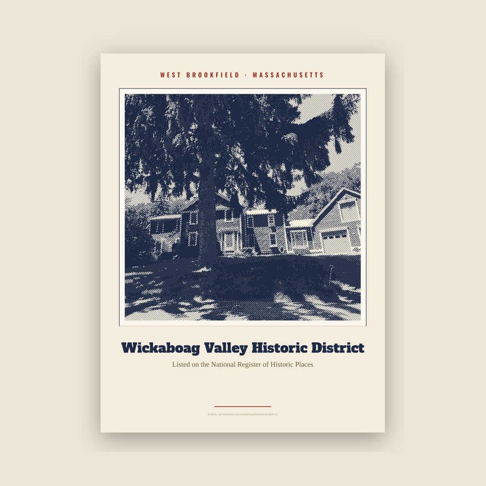 West Brookfield Wickaboag Valley Historic District Landmark Print