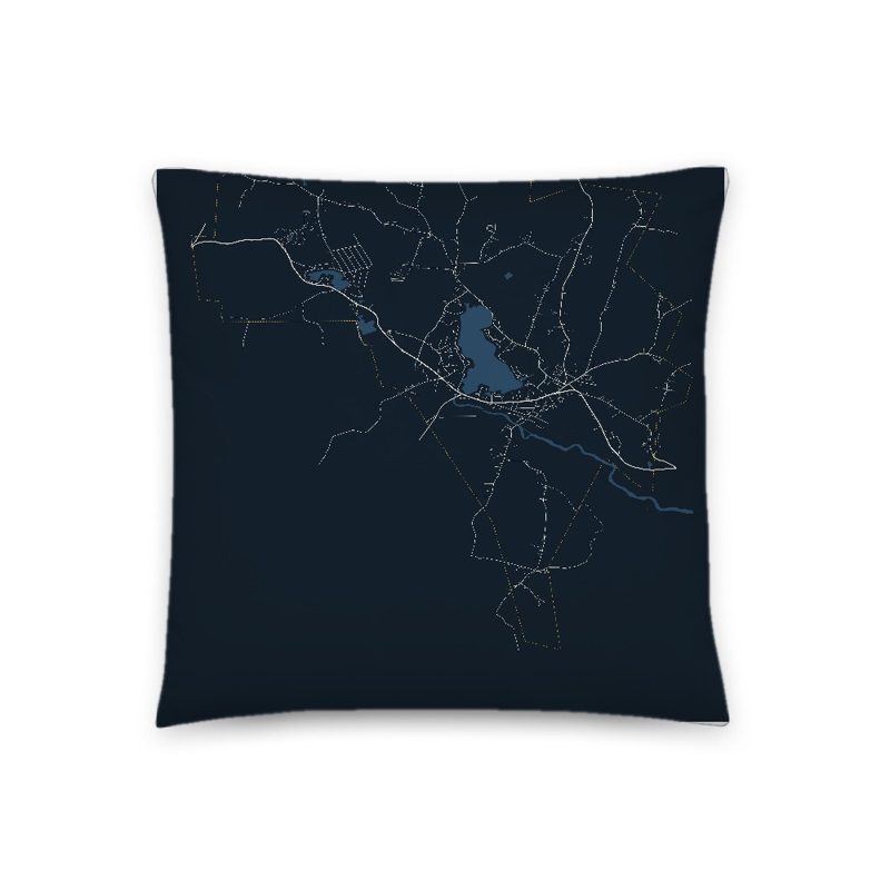 West Brookfield Map Throw Pillow